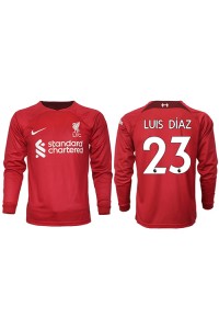 Liverpool Luis Diaz #23 Voetbaltruitje Thuis tenue 2022-23 Lange Mouw